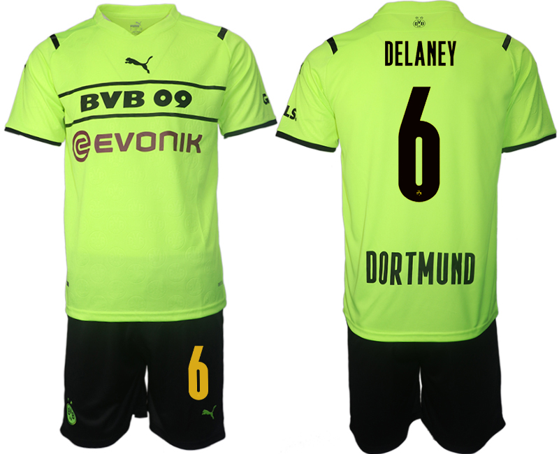 Men 2021-2022 Club Borussia Dortmund Cup green #6 Soccer Jersey